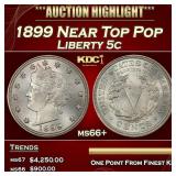 1899 Liberty Nickel Near Top Pop 5c ms66+ SEGS