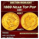 1889 Gold Dollar Near Top Pop $1 ms67+ SEGS