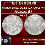 1883-cc Morgan Dollar GSA Hoard W/ Box & COA $1 Gr