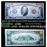 1934A $10 FRN Hawaii WWII Emergency Currency Grade