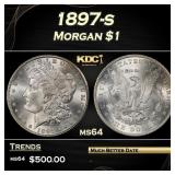 1897-s Morgan Dollar $1 Grades ms64