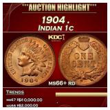 1904 Indian Cent . 1c ms66+ rd SEGS