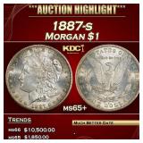 1887-s Morgan Dollar $1 ms65+ SEGS