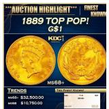 1889 Gold Dollar TOP POP! $1 ms68+ SEGS