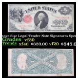 1917 $1 Large Size Legal Tender Note Grades vf++ S