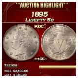 1895 Liberty Nickel 5c ms65+ SEGS