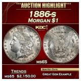 1886-s Morgan Dollar $1 ms65 SEGS