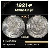 1921-p Morgan Dollar $1 Grades ms64+
