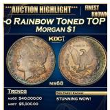 1899-o Morgan Dollar Rainbow Toned TOP POP! $1 ms6