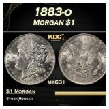 1883-o Morgan Dollar $1 Grades ms63+