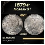1879-p Morgan Dollar $1 Grades ms62+