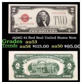 1928G $2 Red Seal United States Note Grades Select