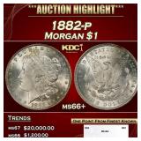 1882-p Morgan Dollar $1 ms66+ SEGS