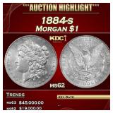 1884-s Morgan Dollar $1 ms62 USCG