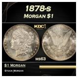 1878-s Morgan Dollar $1 Grades ms63