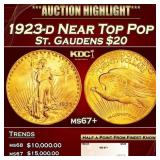 1923-d Gold St. Gaudens Double Eagle Near Top Pop