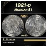 1921-d Morgan Dollar $1 Grades ms63