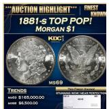 1881-s Morgan Dollar TOP POP! $1 ms69 SEGS