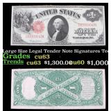 1917 $1 Large Size Legal Tender Note Grades Select