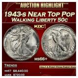 1943-s Walking Liberty Half Dollar Near Top Pop 50