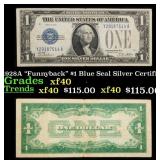 1928A $1 Blue Seal Silver Certificate "Funnyback"