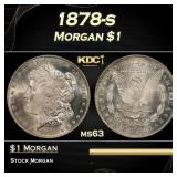 1878-s Morgan Dollar $1 Grades ms63