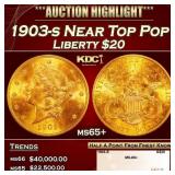 1903-s Gold Liberty Double Eagle Near Top Pop $20