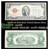1928G $2 Red Seal United States Note Grades Choice