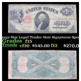 1917 $1 Large Size Legal Tender Note Grades f+ Sig