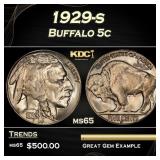 1929-s Buffalo Nickel 5c Grades ms65