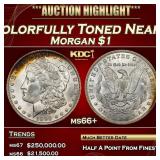 1892-o Morgan Dollar Colorfully Toned Near Top Pop