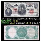 1907 $5 Large Size Legal Tender Note 'WoodChopper'