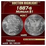 1887-s Morgan Dollar $1 ms65 SEGS
