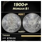 1900-p Morgan Dollar $1 Grades ms65+