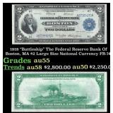 1918 FR-749 $2 Large Size National Currency Grades