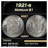 1921-s Morgan Dollar $1 Grades ms64+