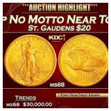 1908-p No Motto Gold St. Gaudens Double Eagle Near
