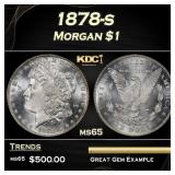 1878-s Morgan Dollar $1 Grades ms65