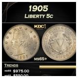 1905 Liberty Nickel 5c Grades ms65+