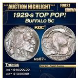 1929-s Buffalo Nickel TOP POP! 5c ms67+ SEGS