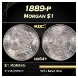 1889-p Morgan Dollar $1 Grades ms64+