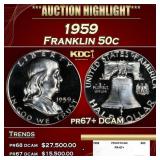 1959 Proof Franklin Half Dollar 50c pr67+ DCAM SEG