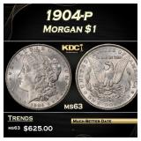1904-p Morgan Dollar $1 Grades ms63
