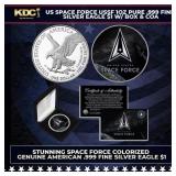 US Space Force USSF 1oz Pure .999 Fine Silver Eagl