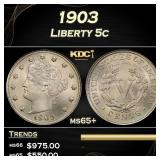 1903 Liberty Nickel 5c Grades ms65+