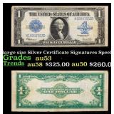 1923 $1 large size Silver Certificate Grades Selec