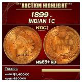 1899 Indian Cent . 1c ms65+ rd SEGS