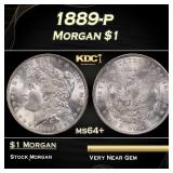 1889-p Morgan Dollar $1 Grades ms64+