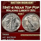 1941-s Walking Liberty Half Dollar Near Top Pop 50