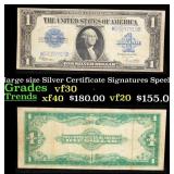 1923 $1 large size Silver Certificate Grades vf++